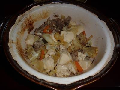 青菜たっぷり肉豆腐