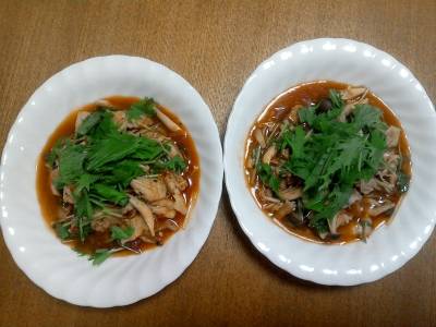 水菜と豚バラの炒め物