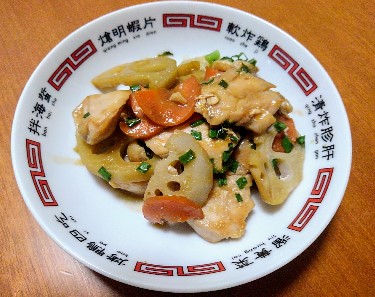 れんこんと鶏むねのチャイナデリ風