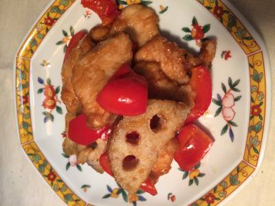 れんこんと鶏むねのチャイナデリ風