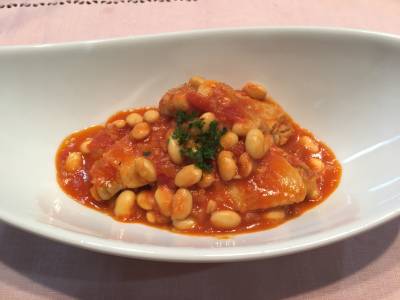 大豆と鶏手羽の煮物
