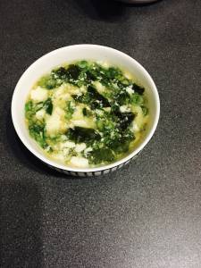 くずし豆腐とたっぷりねぎのスープ