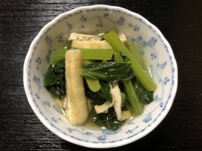 お揚げと菜っぱの炊いたん