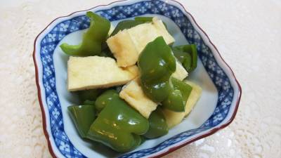 ピーマンと油揚げの煮物