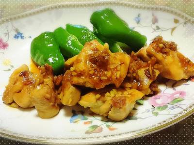 鶏もも肉のにんにく照り焼き