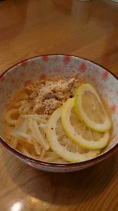 肉そぼろもやしうどん