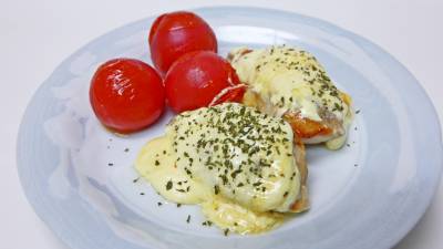 鶏むね肉のマヨチーズ焼き