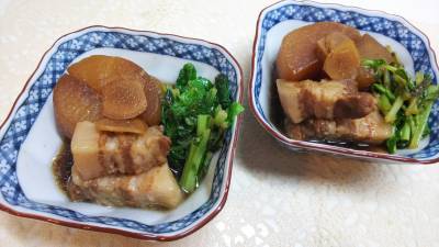 大根と豚肉の煮物