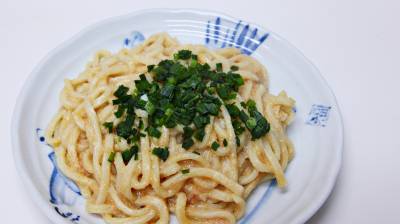 明太ぺペロンうどん