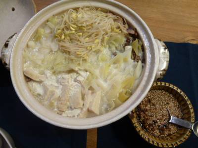 高野豆腐の豆乳鍋