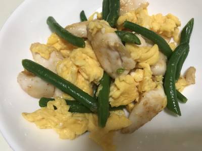 スナップえんどうの卵炒め