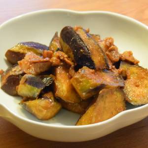 なすと豚肉のみそ炒め