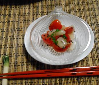 トマトのらっきょう酢あえ