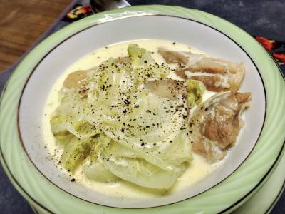 トロトロ白菜と鶏肉のクリーム蒸し煮