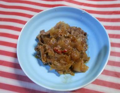 大根と牛肉の甘辛煮