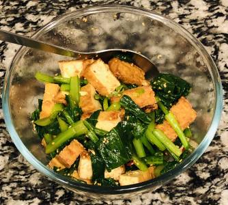 小松菜と厚揚げのナムル