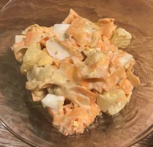 にんじんの白みそマヨあえ