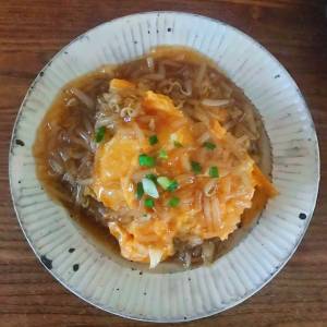 もやしあんの和風天津丼