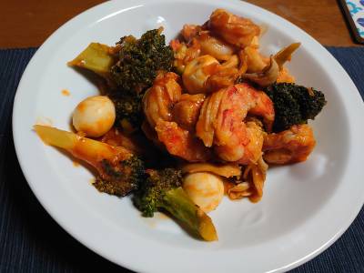 具だくさんえびチリ