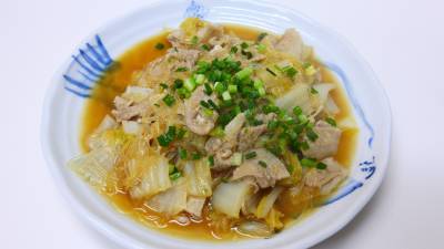 豚肉と白菜、春雨の重ね蒸し