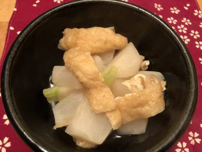 かぶと油揚げの煮物