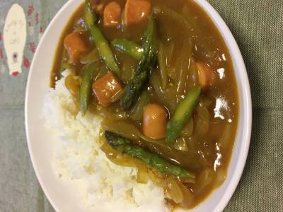 新たまねぎとソーセージの和風カレー