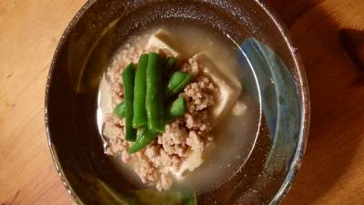 高野豆腐の鶏そぼろあん