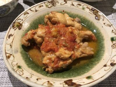 チキンのみそトマト煮込み