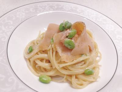 スモークサーモンのクリームパスタ