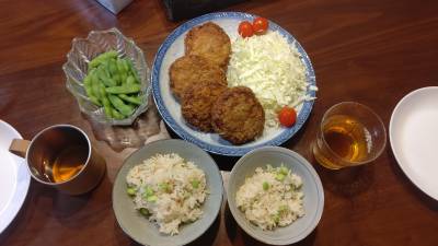 春キャベツのポーク焼きメンチ