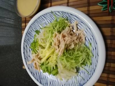 カリカリチキンとそうめん