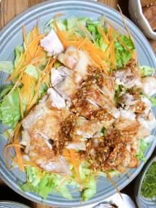 蒸し鶏のパリパリ焼き