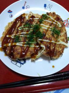 白菜のお好み焼き風