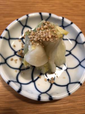 ポリ袋で白菜漬け