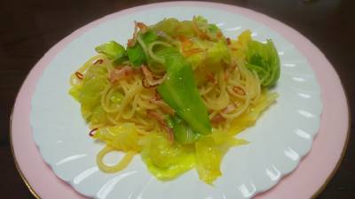 春キャベツのシンプルパスタ