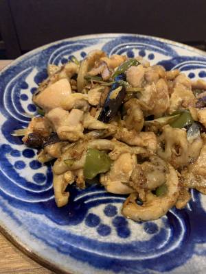 れんこんと鶏肉のピリ辛炒め