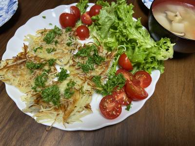 しらすのハッシュドポテト風