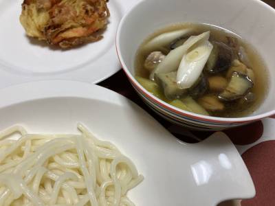 焼き野菜のつけうどん