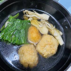 れんこんのすり揚げすまし汁