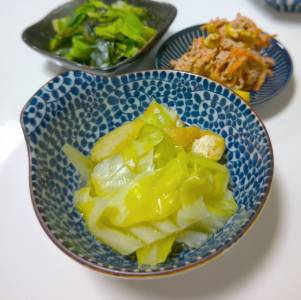 キャベツと揚げの煮びたし