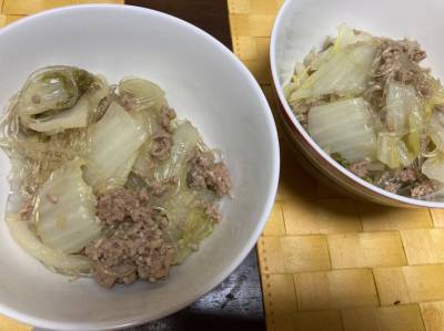 ひき肉と白菜のオイスターうま煮