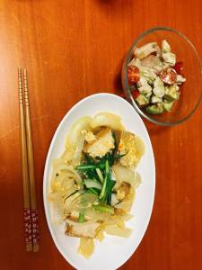 ささ身とアボカドのたまねぎわさび風味