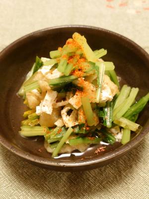 かぶの葉と油揚げのサッと煮