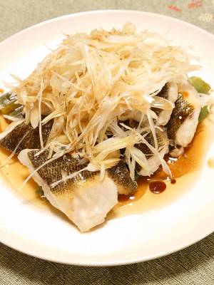 白身魚の中国風香味蒸し