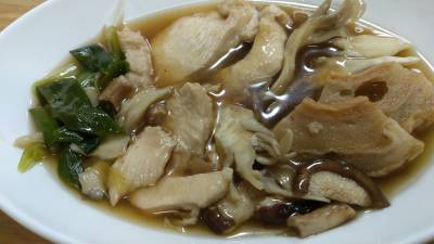 鶏肉の治部煮風