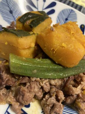 かぼちゃと牛肉の甘辛煮