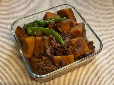 かぼちゃと牛肉の甘辛煮