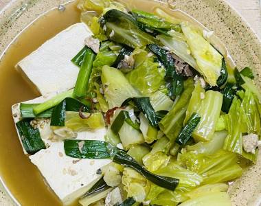 豆腐とさば缶の煮物