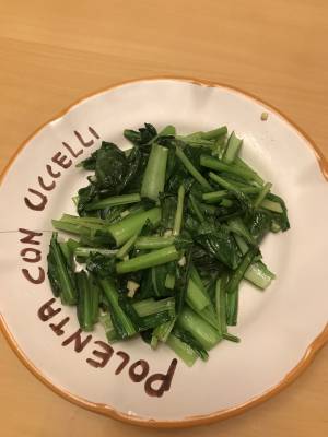 チンゲンサイのガーリック炒め