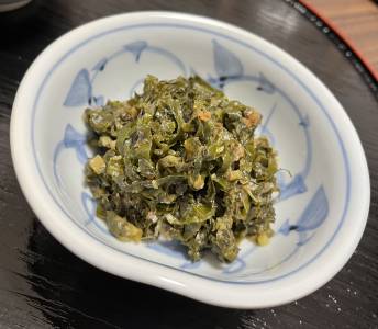 ふきの葉のかつお梅